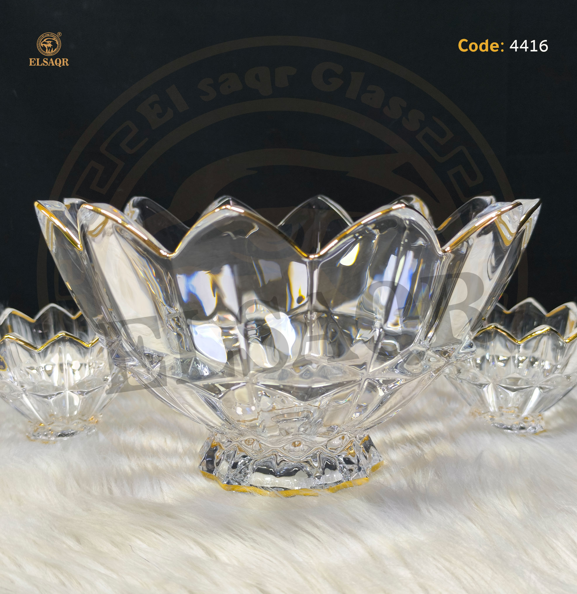 خشاف تاج كبير ذهب شفة وقاعدة