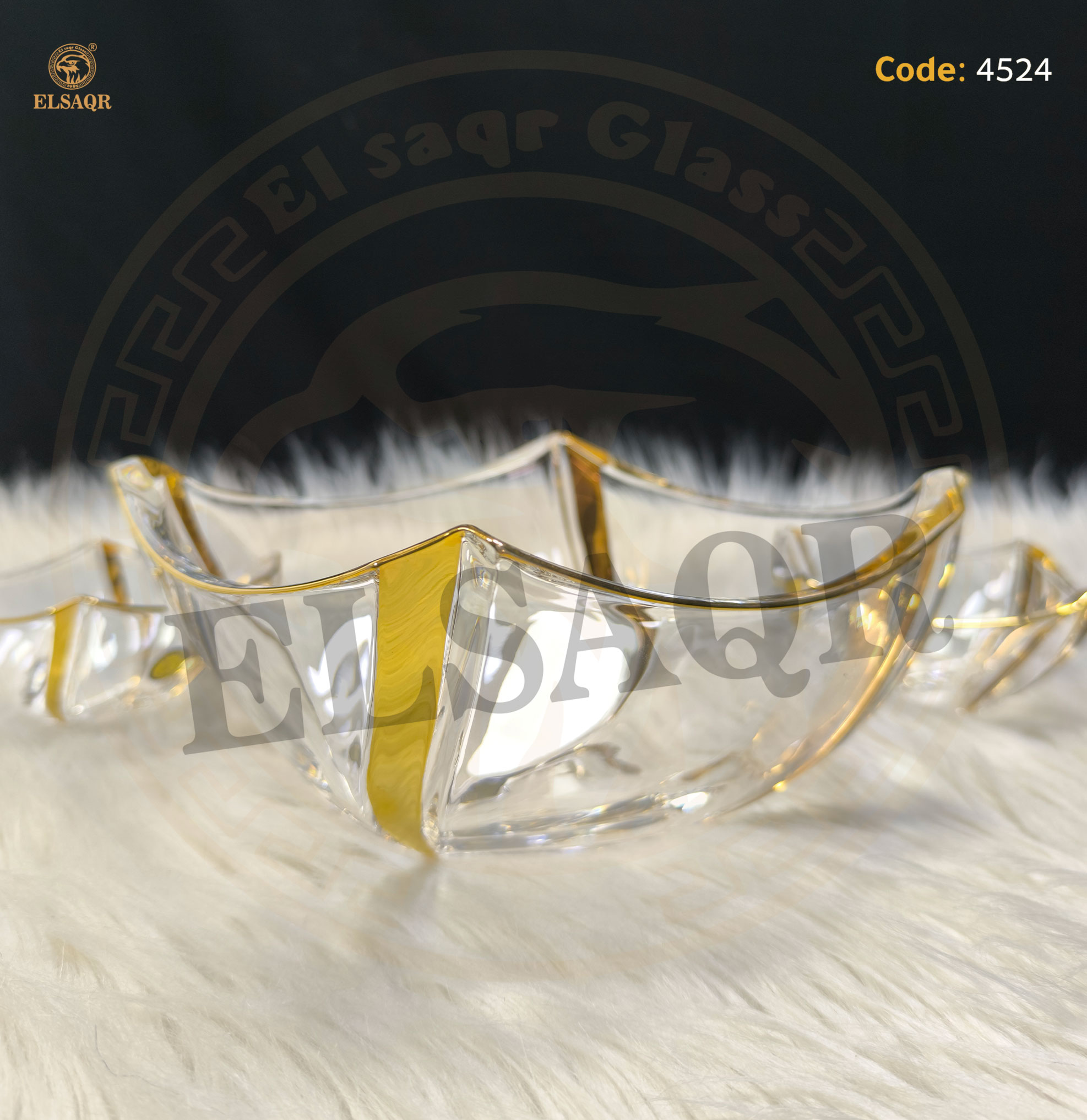  طقم خشاف مضلع شعلة ذهب