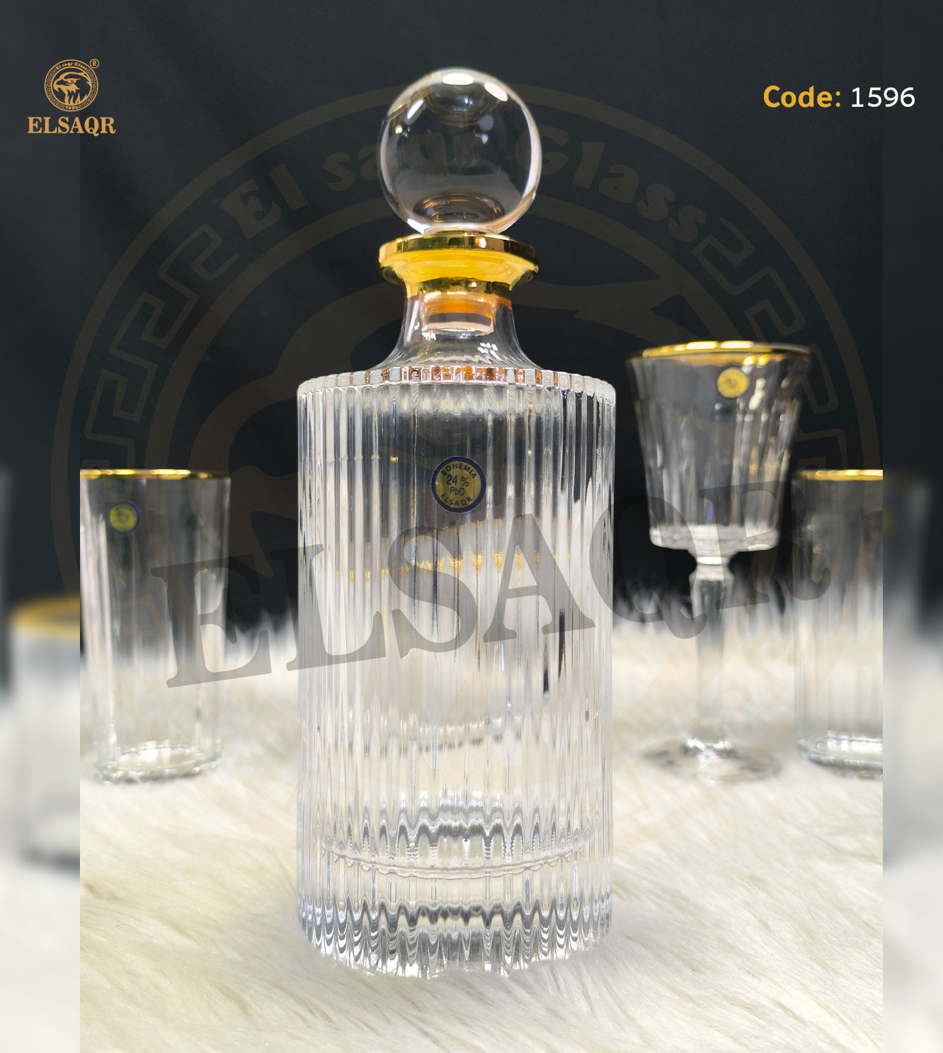 طقم 19 كريستال تشكيل شفة ذهب - صورة أخرى