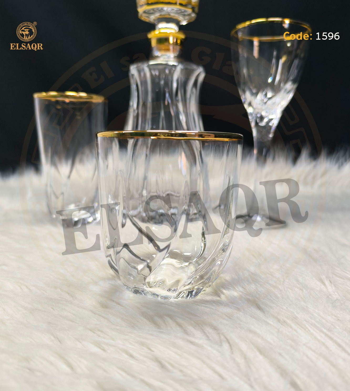 طقم 19 كريستال تشكيل شفة ذهب - صورة 3