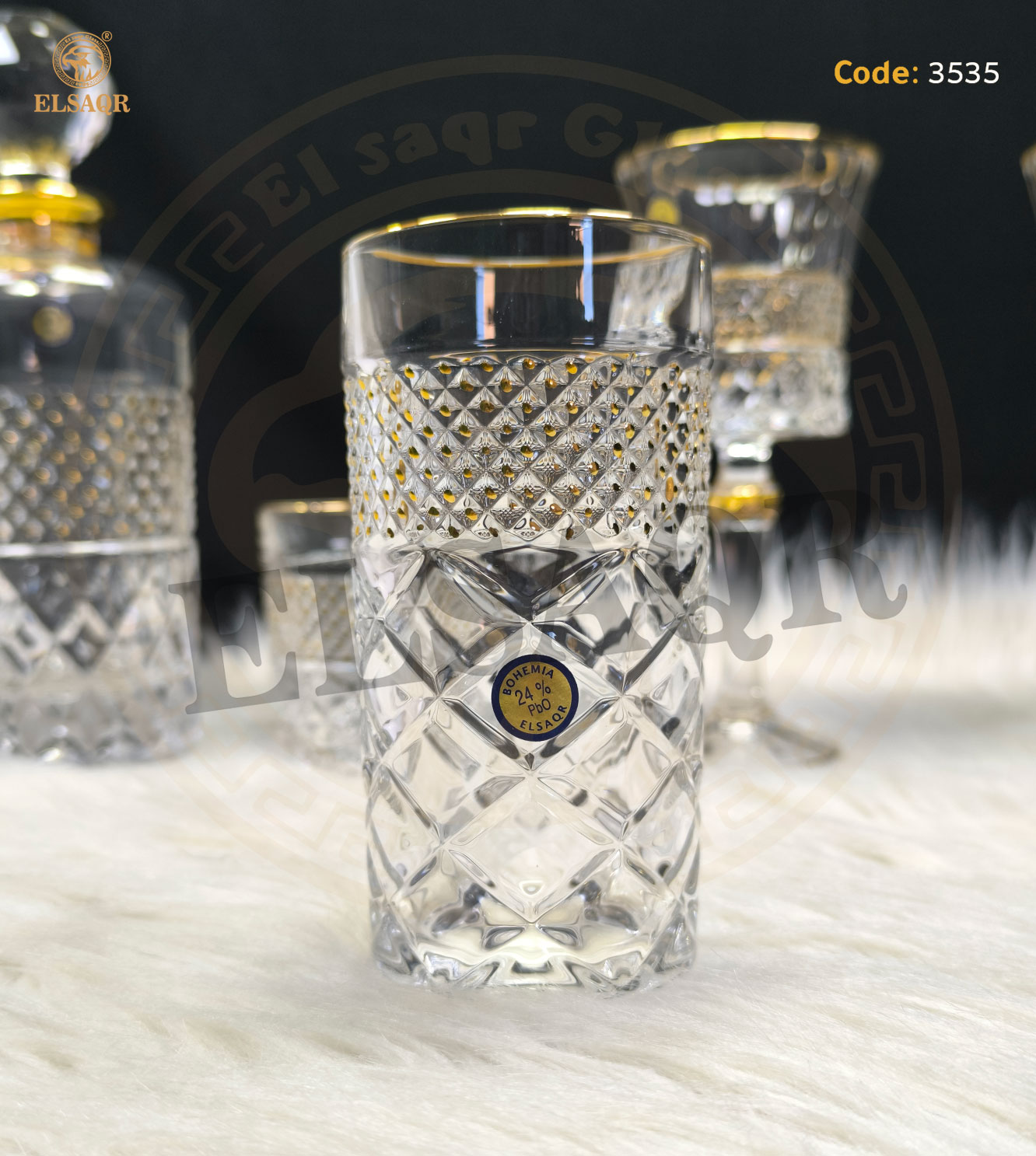 طقم 19 فرنساوي عش النمل تنقيط ذهب - صورة أخرى