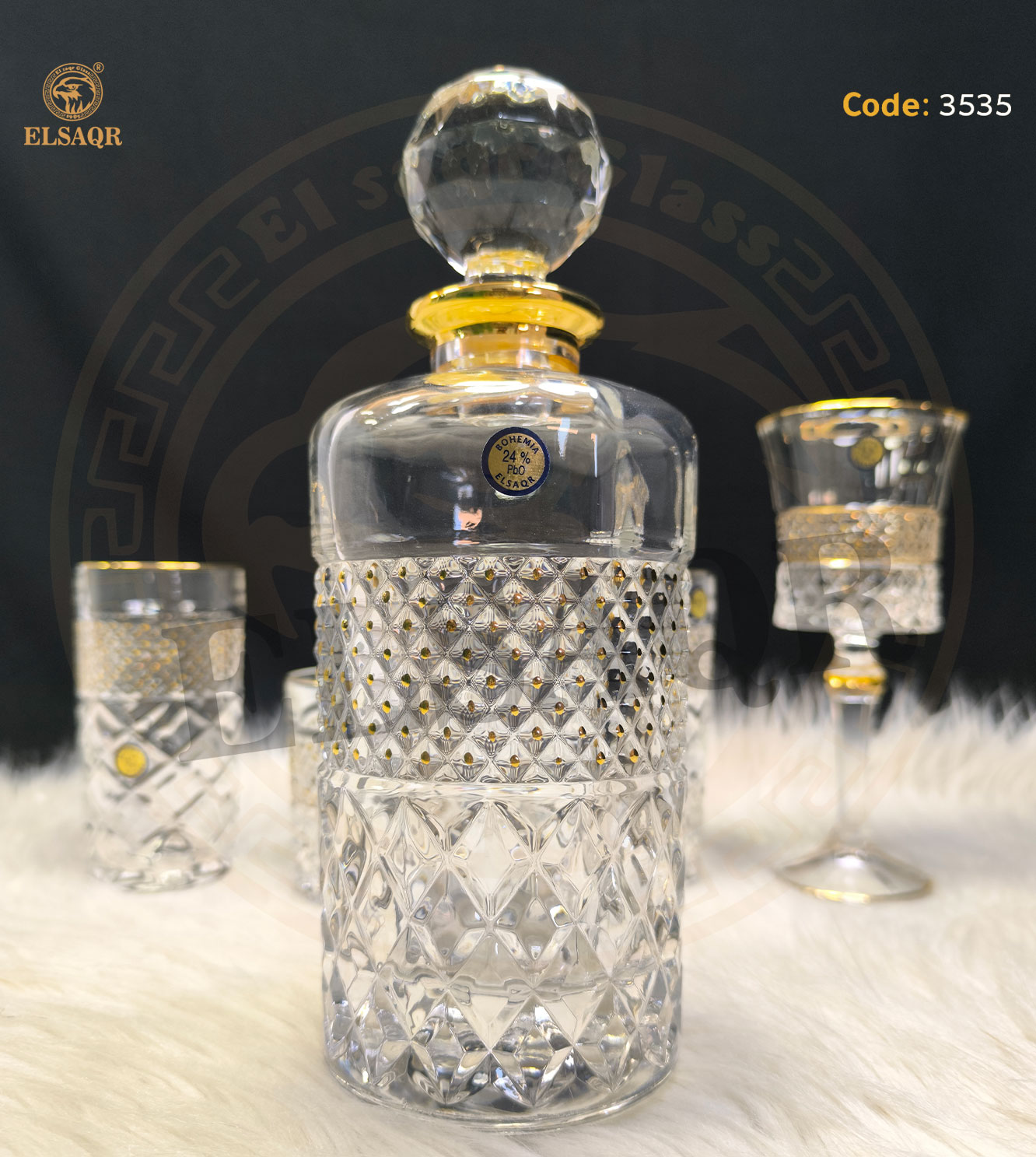 طقم 19 فرنساوي عش النمل تنقيط ذهب - صورة 3