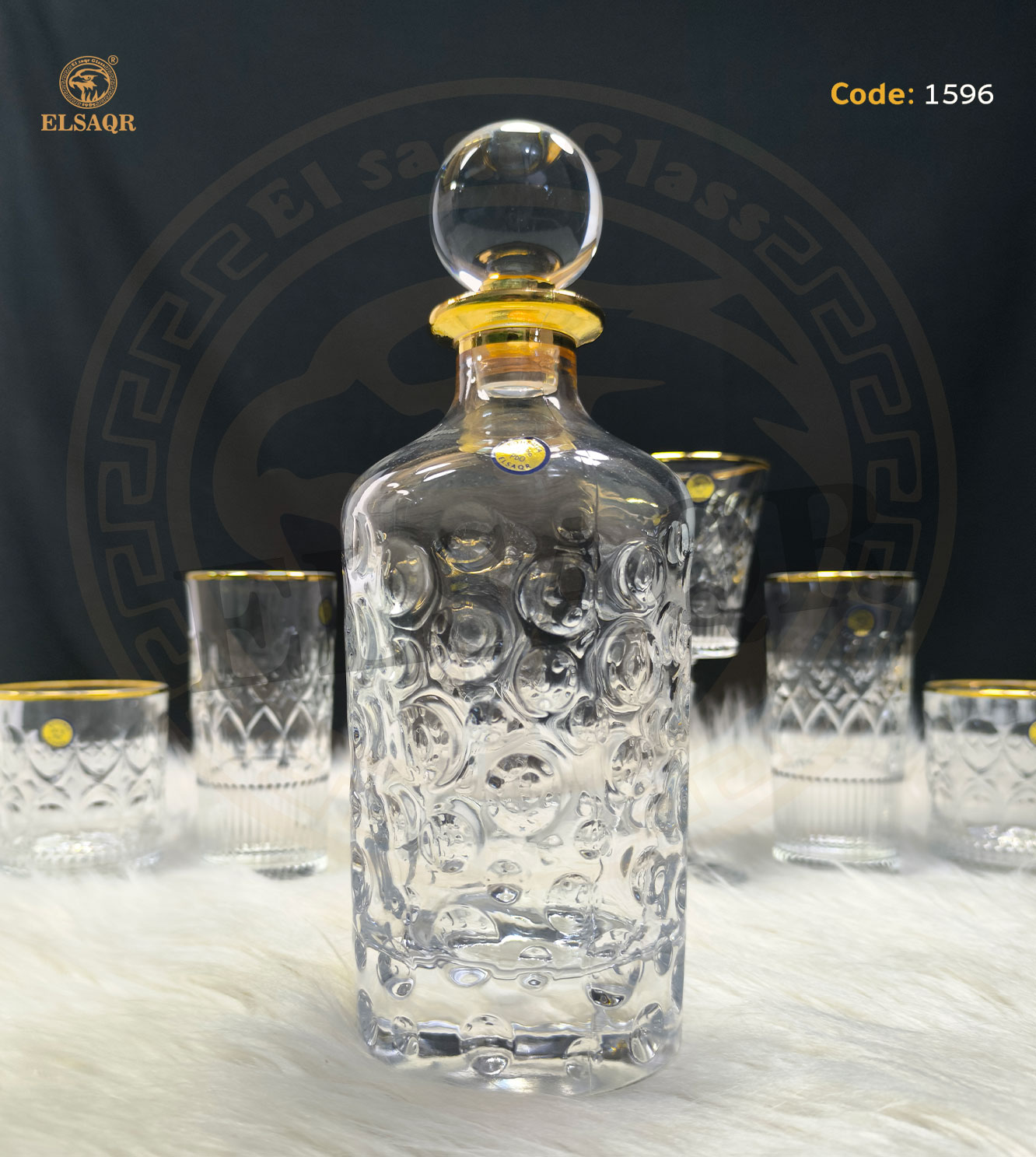 طقم 19 كريستال تشكيل شفة ذهب - صورة أخرى