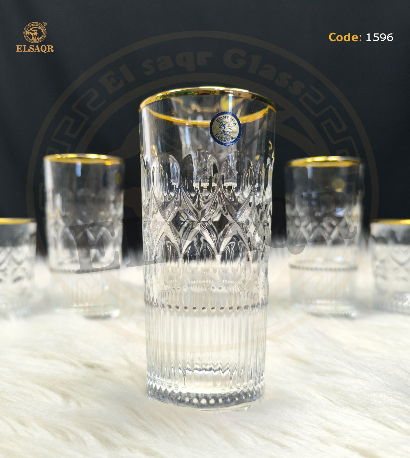 طقم 19 كريستال تشكيل شفة ذهب - صورة 3