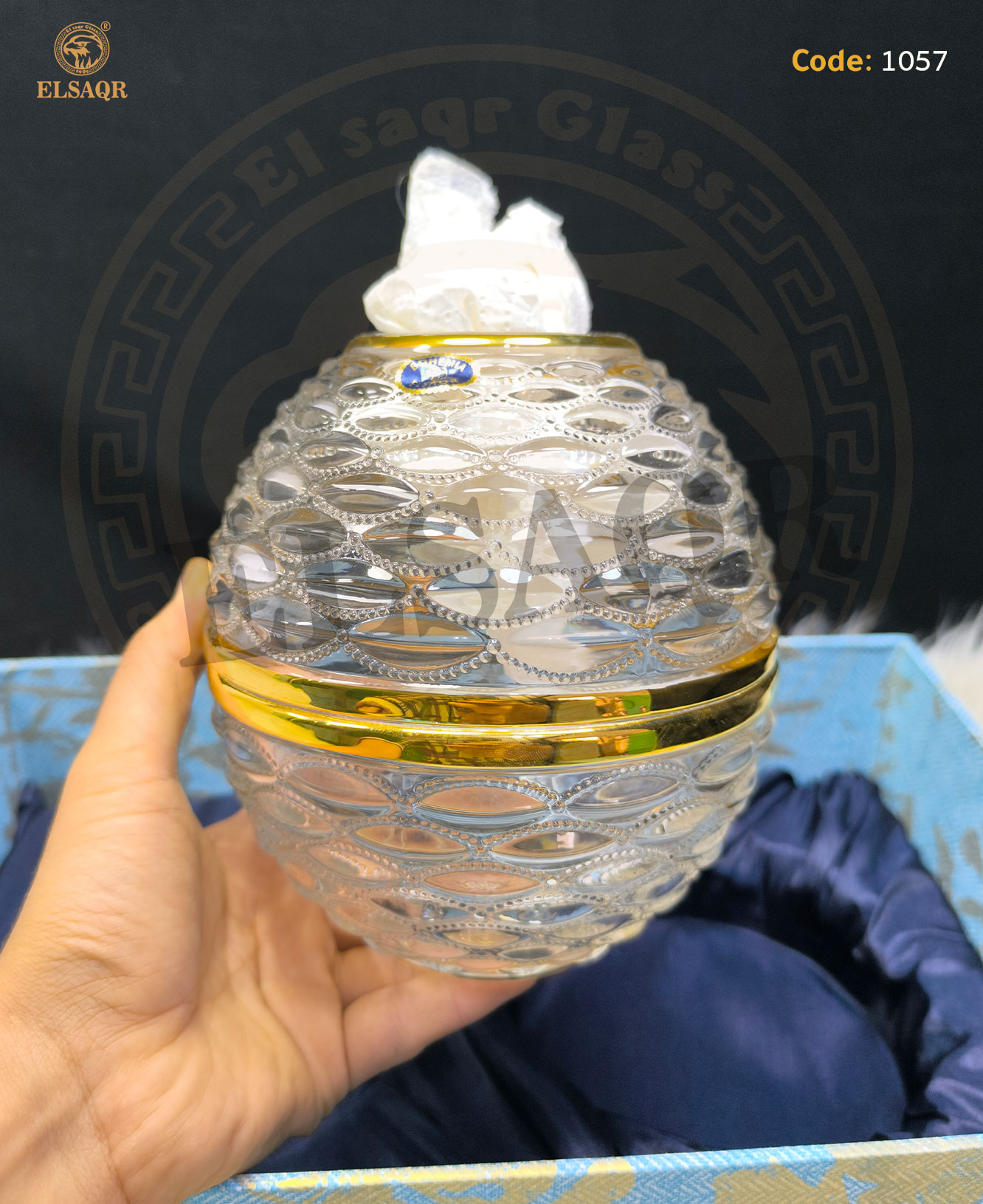 علبة مناديل شبكة شفة ذهب - صورة أخرى