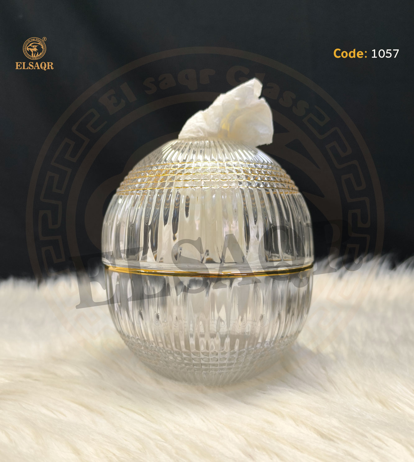 علبة مناديل شبكة شفة ذهب