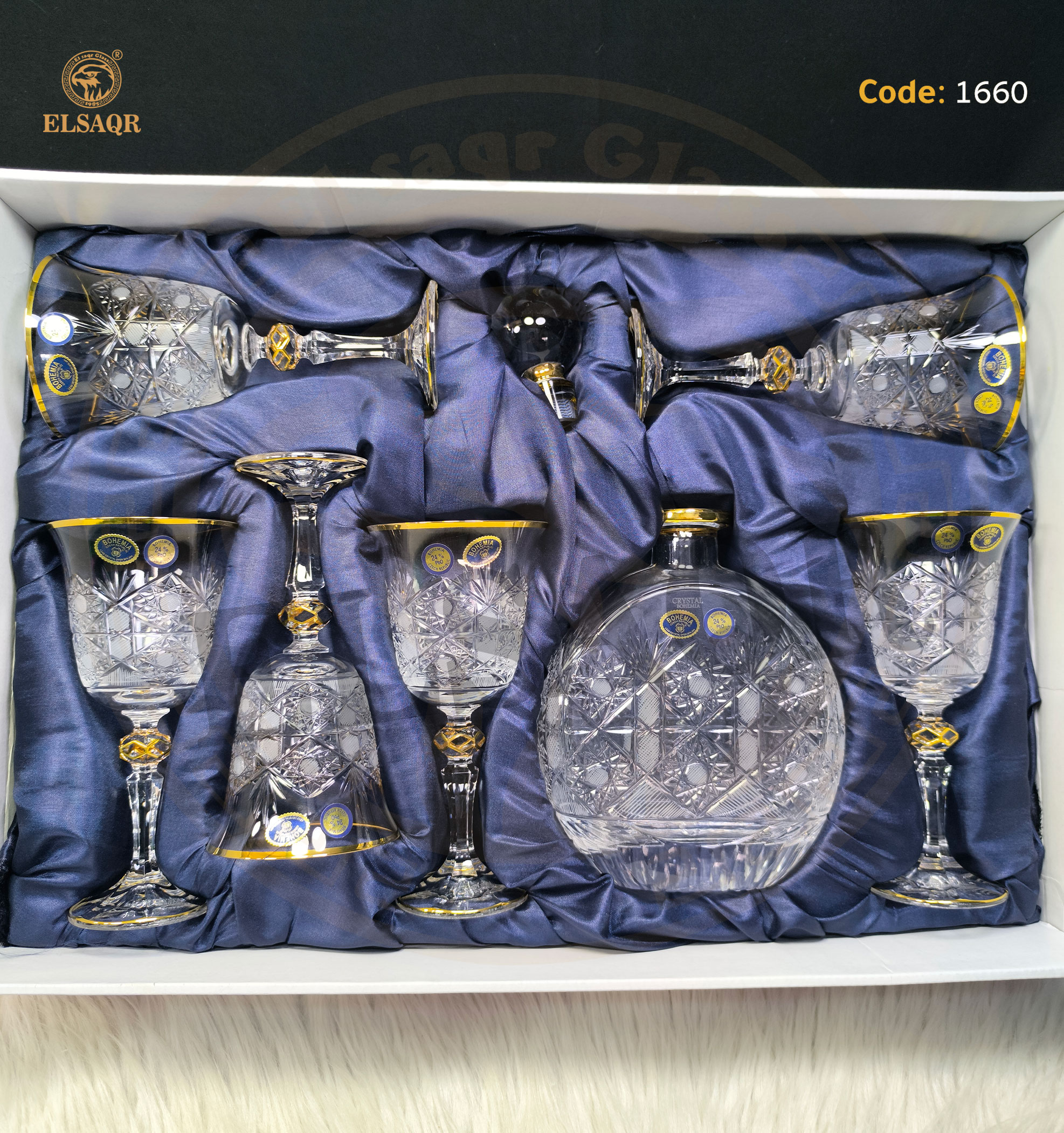 شربات لورا كاس طويل حفر 500 قارورة مدورة ذهب وديكال - صورة أخرى