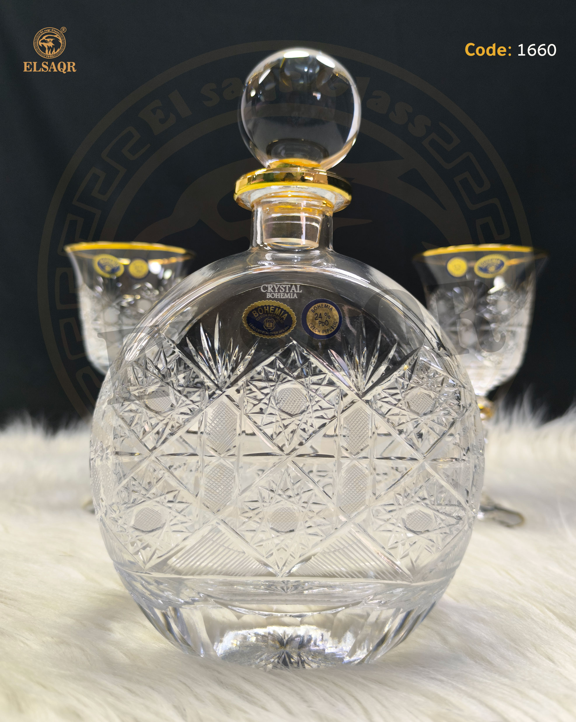 شربات لورا كاس طويل حفر 500 قارورة مدورة ذهب وديكال - صورة 3